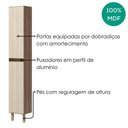 Ver imagem 3 de Paneleiro Kali Premium 2 Portas 3 Prateleiras MDF 35cm Carvalho Toq Bianco