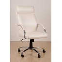 Ver imagem 1 de Cadeira de Escritório Presidente Havana Comprealegre Branca Cromada 100% Nacional