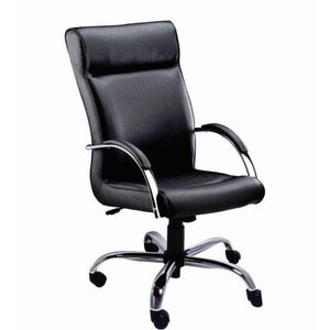 Cadeira de Escritório Presidente Havana Comprealegre Preta Cromada 100% Nacional