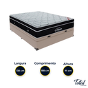 Ver imagem 3 de Cama Box Baú Casal Bege e Colchão Elegant Superpocket Molas Ensacadas Ortobom