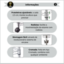 Ver imagem 5 de Estante Aramada em Aço Cromado com 5 Prateleiras Ajustáveis e Rodízios