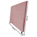 Ver imagem 2 de Cabeceira Estofada Pérola 90 cm Para Cama Box Quarto Solteiro MV Estofados Suede Rose