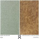 Ver imagem 6 de Kit Poltrona com Puff Turim Base Aço Preto Recouro Camel Poliéster Verde - Nexta Casa