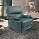 Ver imagem 2 de Poltrona do Papai Sala de Cinema Reclinável Mia Power Elétrico Base Fixa Couro Azul Majestic G40 - G