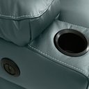 Ver mais imagens de Poltrona do Papai Sala de Cinema Reclinável Mia Power Elétrico Base Fixa Couro Azul Majestic G40 - G
