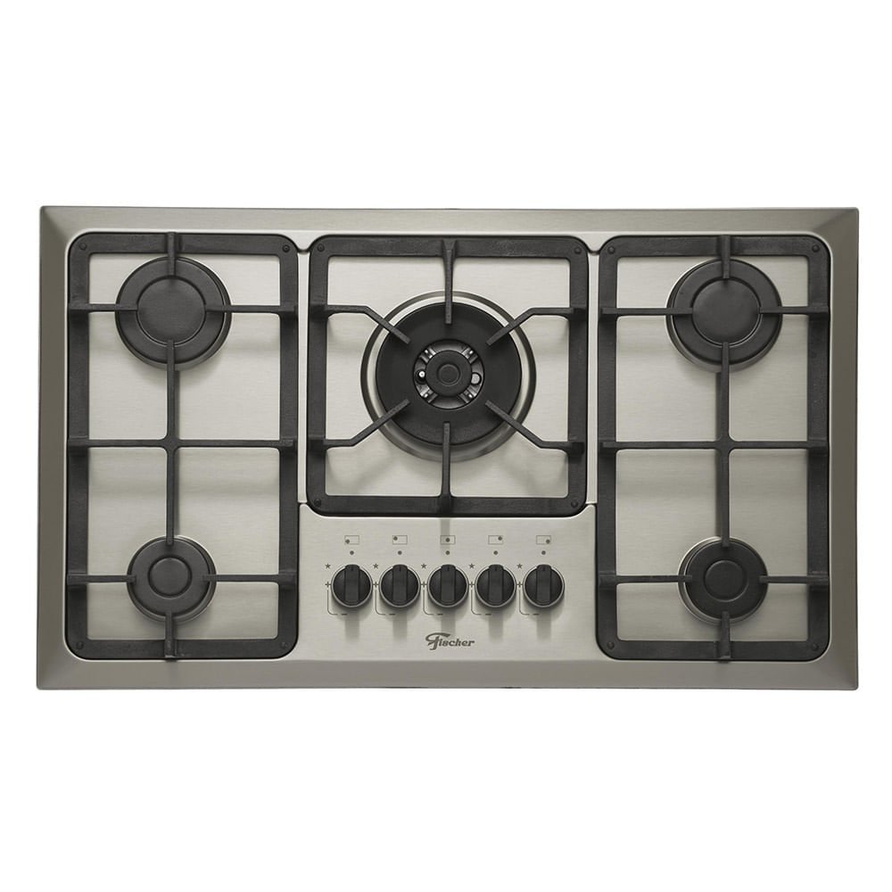 Cooktop a Gás Fischer 5 Bocas Tc Mesa Inox – Bivolt - 2