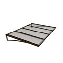 Ver imagem 1 de Toldo Fixo Policarbonato Alveolar Cristal - 2,50m X 1,50m - Estrutura Bronze
