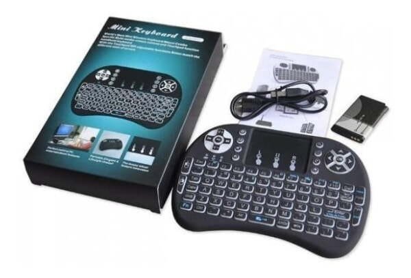 Mini Teclado Wireless Air Mouse Touch Smart Tv Iluminado