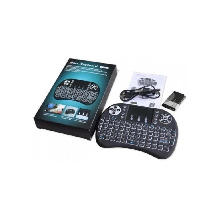 Mini Teclado Wireless Air Mouse Touch Smart Tv Iluminado