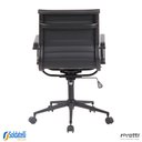 Ver imagem 4 de Cadeira Office Sevilha Base Preta Baixa Pu Marrom Escuro ou Preto - Rivatti