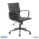 Ver imagem 1 de Cadeira Office Sevilha Base Preta Baixa Pu Marrom Escuro ou Preto - Rivatti