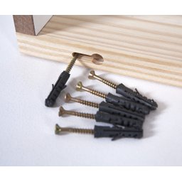 Kit Nicho e Prateleira Para Quadro Parede MDF Preto e Madeira Pinus - 7