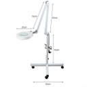 Ver imagem 2 de Lupa Luminária 120 Leds SMD Tripé Altura Regulável 4 Rodas Estética 724-2