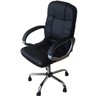 Cadeira de Escritório Presidente Monaco Giratória Regulagem de Altura A Gas Revestimento Preto - 6