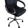 Cadeira de Escritório Presidente Monaco Giratória Regulagem de Altura A Gas Revestimento Preto - 5