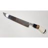 FACA CHURRASCO URUTU LÂMINA LARGA COM BAINHA CABO CHIFRE , OSSO E MADEIRA - 2