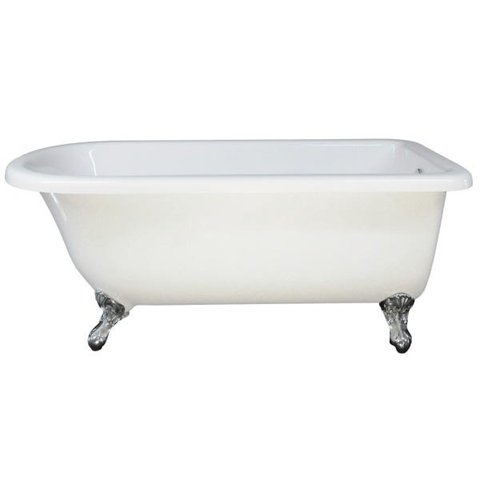 Banheira Anita, Vitoriana Imersão, Clássica, Branca 165x79x63, sem Hidromassagem, Pés Cromados, Vers
