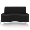 Ver imagem 3 de Sofá Chaise 2 Lugares Sala Living 135cm Pés Industrial Cayman K01 Veludo Preto - Lyam Decor