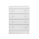 Ver imagem 4 de Berço Americano Doce Sonho 100 com Rodízios e Cômoda 103 com Nicho Organizador 3 Gavetas Branco