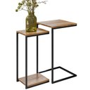 Ver imagem 1 de Kit 02 Mesas de Cabeceira Apoio Cama Canto Quarto Lille Design Industrial Amadeirado - Desk Design