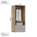 Ver imagem 5 de Guarda-Roupa 2 Módulos 2 Gavetas Frame CabeCasa MadeiraOriginals