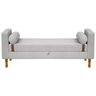Recamier Sapateira Baú Pietro para Cama Box King Size 195cm Bouclê - Sofa Store:bouclê Cinza - 1