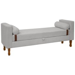 Recamier Sapateira Baú Pietro para Cama Box King Size 195cm Bouclê - Sofa Store:bouclê Cinza - 3