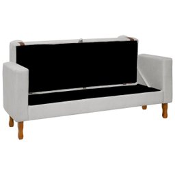 Recamier Sapateira Baú Pietro para Cama Box King Size 195cm Bouclê - Sofa Store:bouclê Cinza - 4