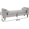 Recamier Sapateira Baú Pietro para Cama Box King Size 195cm Bouclê - Sofa Store:bouclê Cinza - 6