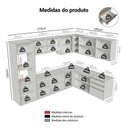Ver imagem 3 de Armário de Cozinha Completa de Canto 465 Cm Suspensa Nice Madesa 10 Crema