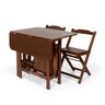 Conjunto Dobrável Prático Mesa 4 Cadeiras Quadrado Imbuia Bar Cozinha - 2