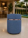 Ver imagem 4 de Kit de Puff Superior Rose Gold, Cor Azul Linho - Let Móveis