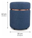 Ver imagem 2 de Kit de Puff Superior Rose Gold, Cor Azul Linho - Let Móveis