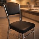 Ver imagem 3 de Cadeira Cozinha Reforço Cromada Assento Grosso Confortável Encosto Estofado Cor Preto Kit 6 Peças