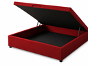 Ver imagem 1 de Cama Box Baú Casal com Encaixe para Colchão e Puxador Embutido:Vermelho