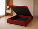 Ver imagem 3 de Cama Box Baú Casal com Encaixe para Colchão e Puxador Embutido:Vermelho