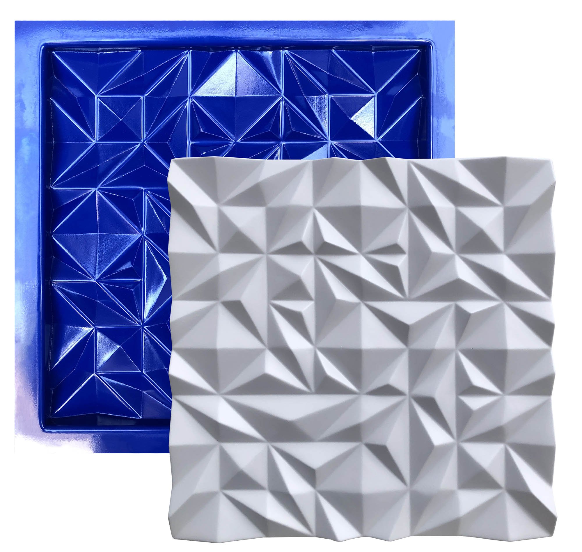 Conjunto 4 Formas 3d Gesso E Cimento Abs Azul 1mm  - 3