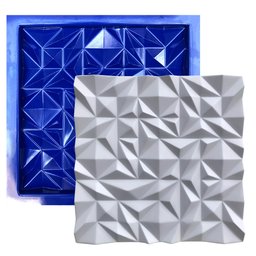 Conjunto 4 Formas 3d Gesso E Cimento Abs Azul 1mm  - 3