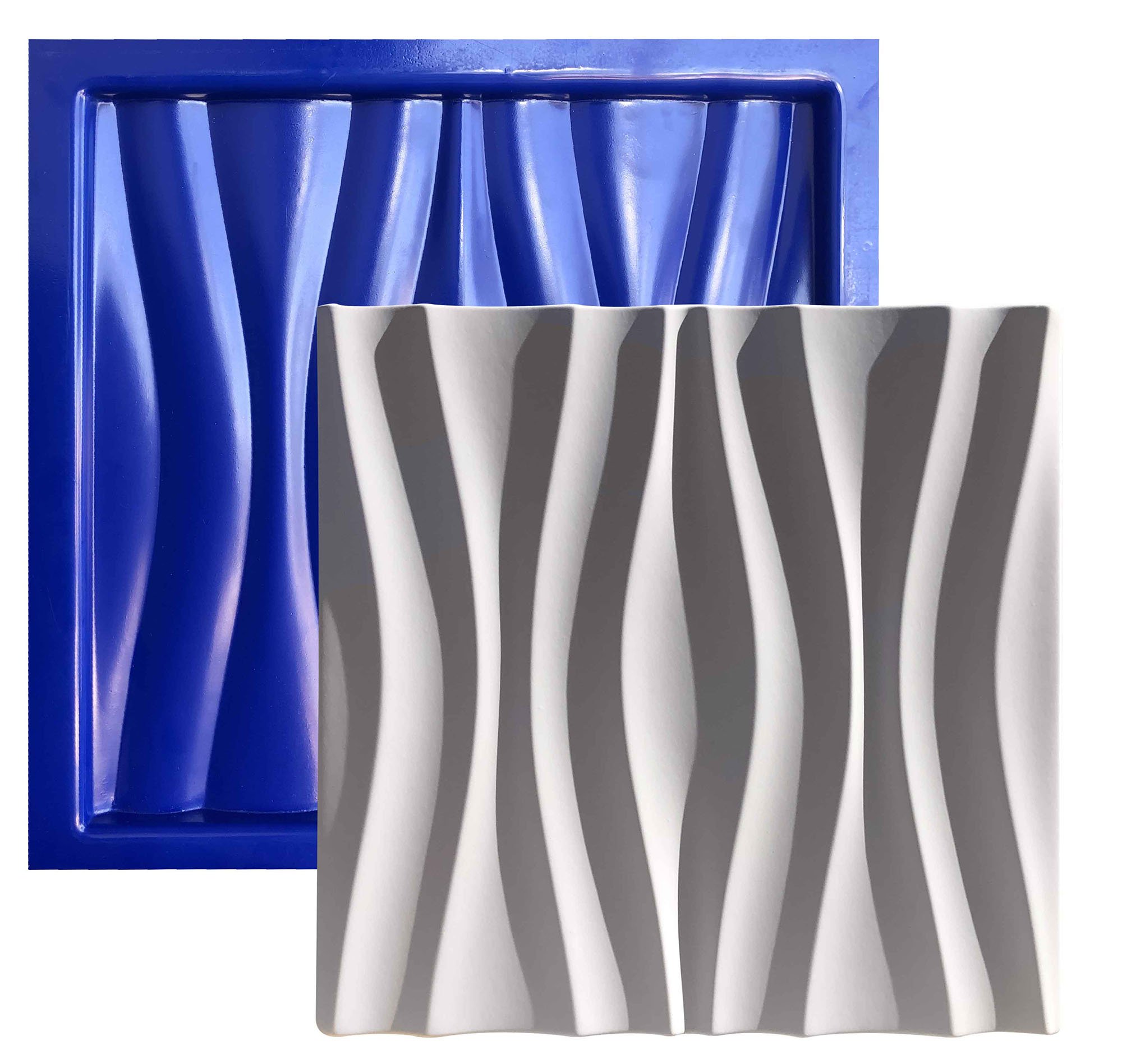 Conjunto 4 Formas 3d Gesso E Cimento Abs Azul 1mm  - 5