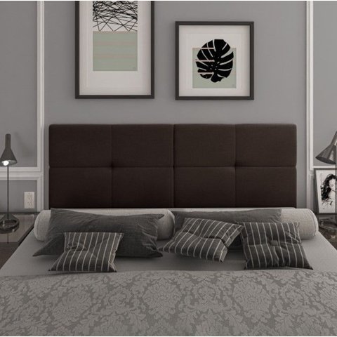 Cabeceira Suspensa Bruna Cama Box Casal 140cm X 55cm para Parede Marrom