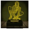 Luminária Led 3D Homem Aranha Herói 4 - Amarelo - 1