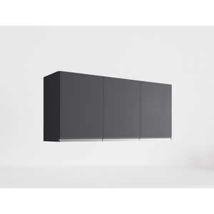 Armário Aéreo Cinza P/ Cozinha Andreia 120cm C/ 3 Portas - Ajl Móveis