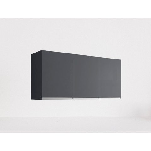 Armário Aéreo Cinza P/ Cozinha Andreia 120cm C/ 3 Portas - Ajl Móveis