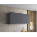 Ver imagem 2 de Armário Aéreo Cinza P/ Cozinha Andreia 120cm C/ 3 Portas - Ajl Móveis
