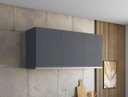 Ver imagem 2 de Armário Aéreo Cinza P/ Cozinha Andreia 120cm C/ 3 Portas - Ajl Móveis