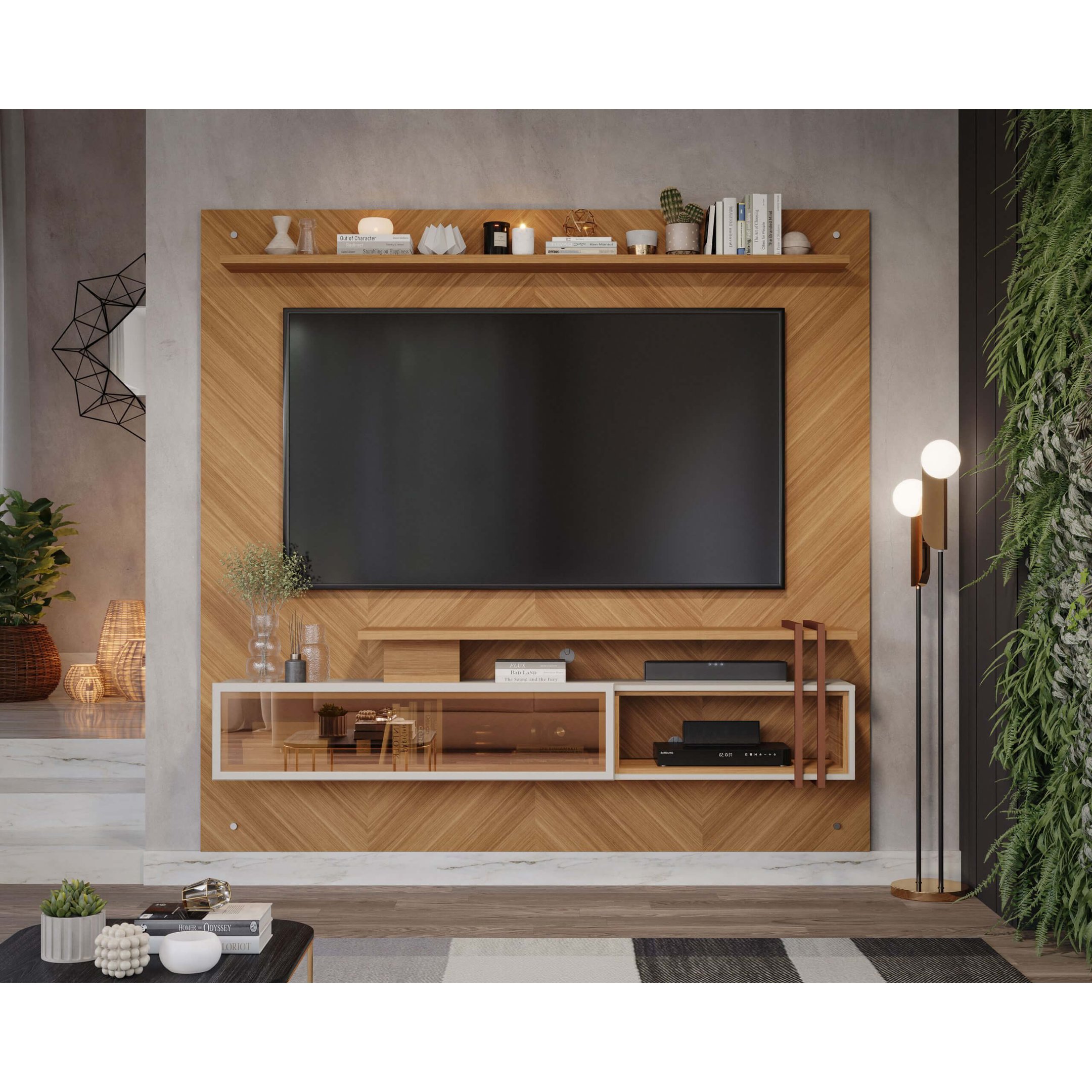 Painel para TV até 65 Polegadas Saquarema Permobili Nature Off White - 2