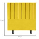 Ver imagem 4 de Cabeceira Estofada Cama Box Solteiro 90 Cm Taís Suede Amarelo
