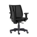 Ver imagem 2 de Cadeira Giratória Addit Ergonômica com Regulagem Back System Nr17 Altura Inclinação Crepe Preta