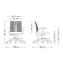 Ver imagem 3 de Cadeira Giratória Addit Ergonômica com Regulagem Back System Nr17 Altura Inclinação Crepe Preta