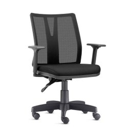 Cadeira Giratória Addit Ergonômica com Regulagem Back System Nr17 Altura Inclinação Crepe Preta - 1